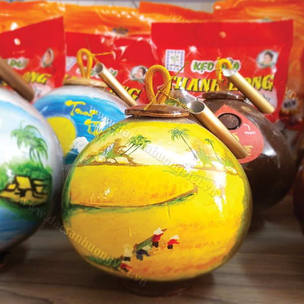 Rượu dừa tranh vẽ 2