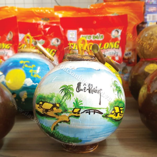 Rượu dừa tranh vẽ 1