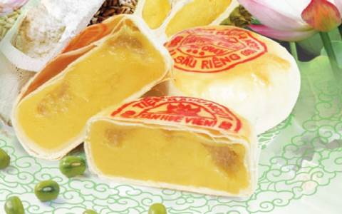 bánh pía đậu xanh sầu riêng Tân Huê Viên